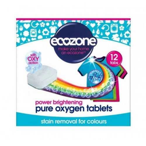 Ecozone Tablety s kyslíkem na barevné prádlo (12 ks) - jen přidáte do pračky Ecozone