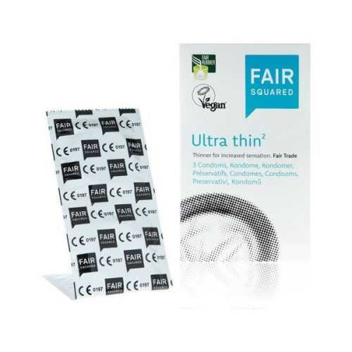 Fair Squared Kondom Ultra Thin (3 ks) - veganské a fair trade Fair Squared