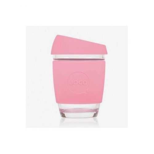Jococup (354 ml) - jahodově růžový - z odolného borosilikátového skla Jococup