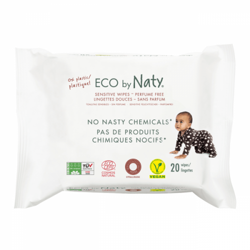 Naty Dětské vlhčené hygienické ubrousky (20 ks) - vhodné i pro velmi citlivou pokožku Naty