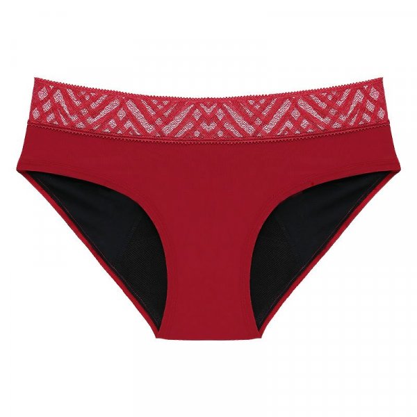 Pinke Welle Menstruační kalhotky "Moře" červené - silná menstruace (L) Pinke Welle