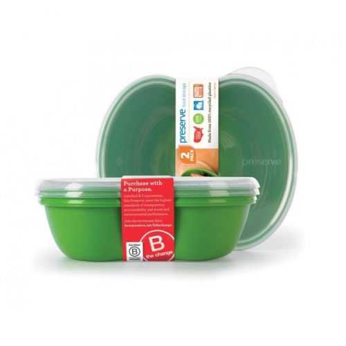 Preserve Svačinový box (2 ks) - zelený - ze 100% recyklovaného plastu Preserve