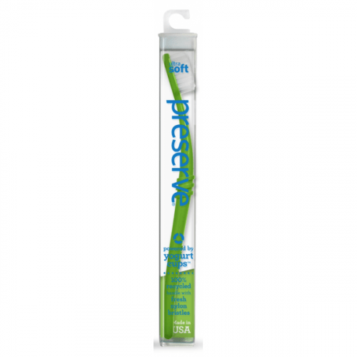 Preserve Zubní kartáček (medium) - zelený - z recyklovaných kelímků od jogurtů Preserve
