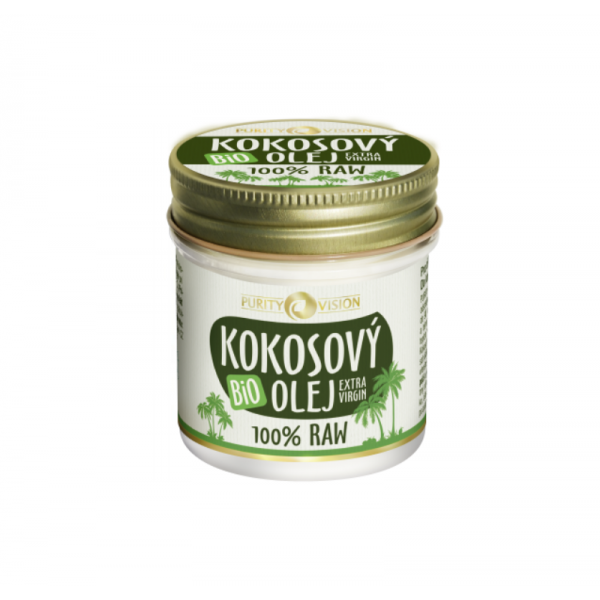 Purity Vision Kokosový olej RAW BIO (120 ml) - i pro miminka a velmi citlivou pokožku Purity Vision