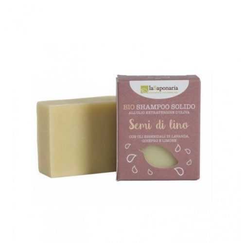 laSaponaria Tuhý šampon se lněným olejem BIO (100 g) - v papírovém obalu laSaponaria