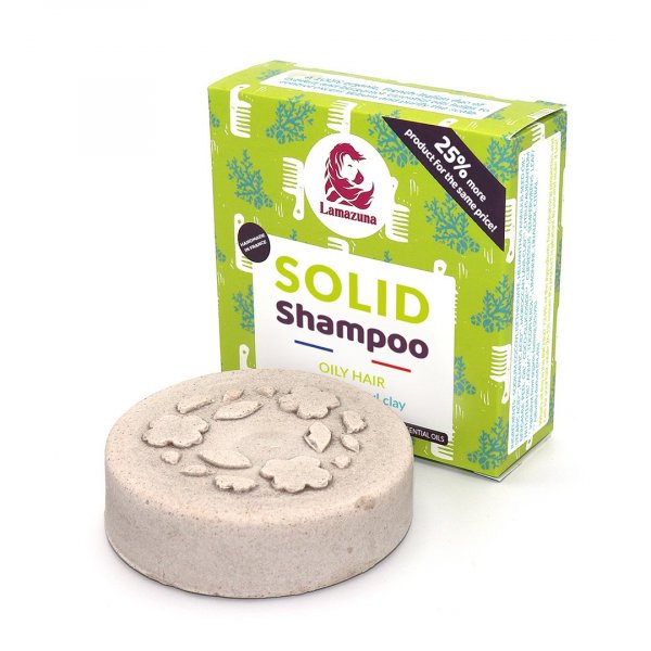 Lamazuna Tuhý šampon pro mastné vlasy - marocký jíl (70 g) Lamazuna