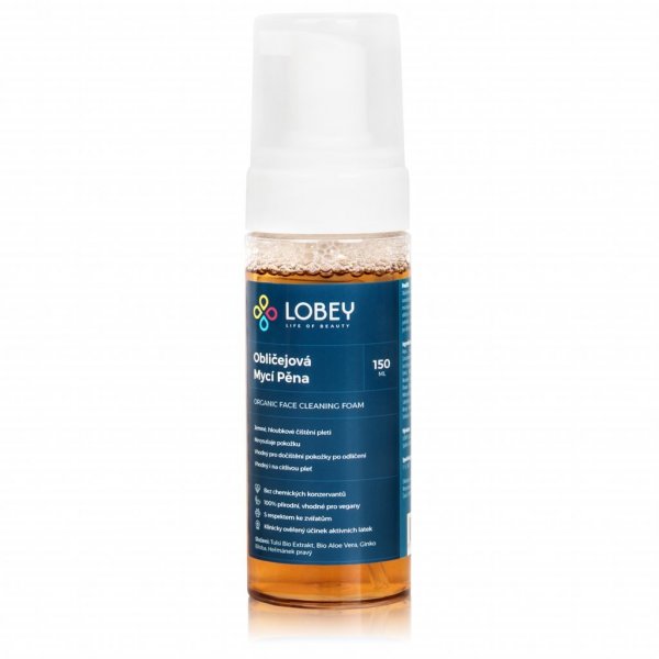 Lobey Jemná obličejová mycí pěna BIO (150 ml) - Sleva Lobey