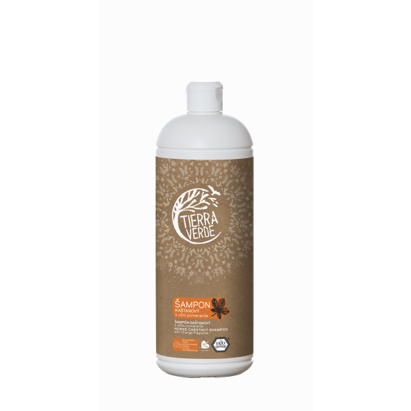 Tierra Verde Kaštanový šampon pro posílení vlasů s pomerančem (1 l) - Sleva Tierra Verde