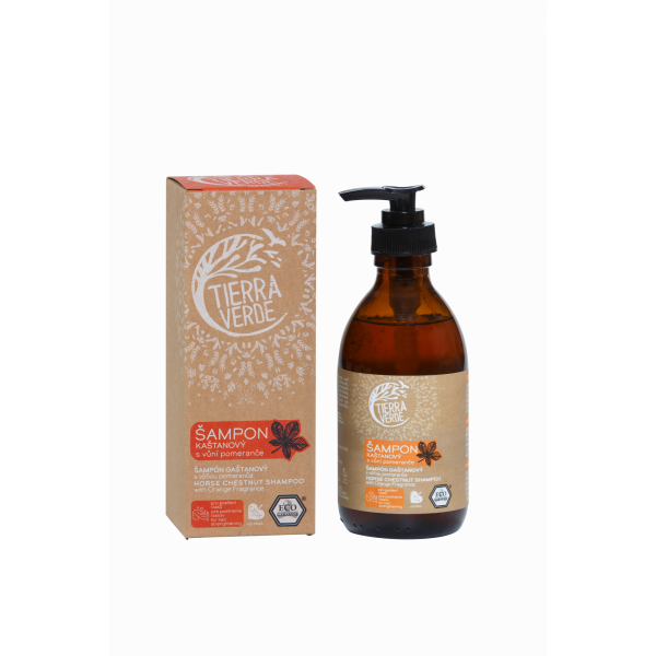 Tierra Verde Kaštanový šampon pro posílení vlasů s pomerančem (230 ml) - Sleva Tierra Verde