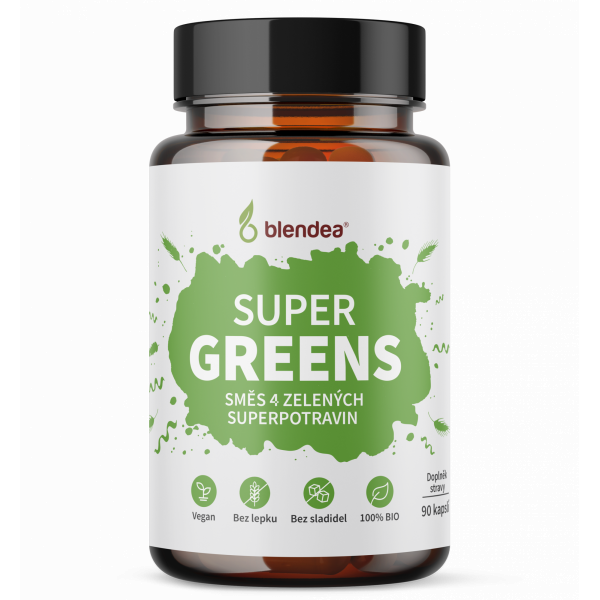 Blendea Supergreens BIO (90 kapslí) - unikátní kombinace zelených superpotravin Blendea