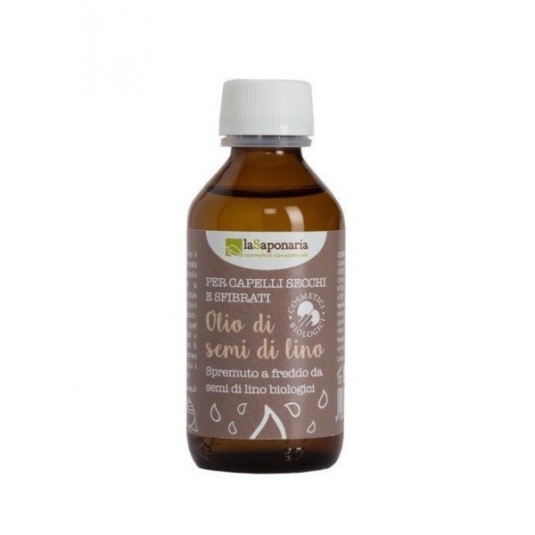laSaponaria Lněný vlasový olej za studena lisovaný BIO (100 ml) - Sleva laSaponaria