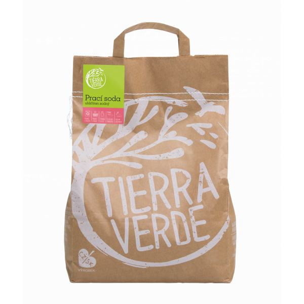Tierra Verde Prací soda (pytel 5 kg) - II. jakost - pro výrobu domácího prášku Tierra Verde
