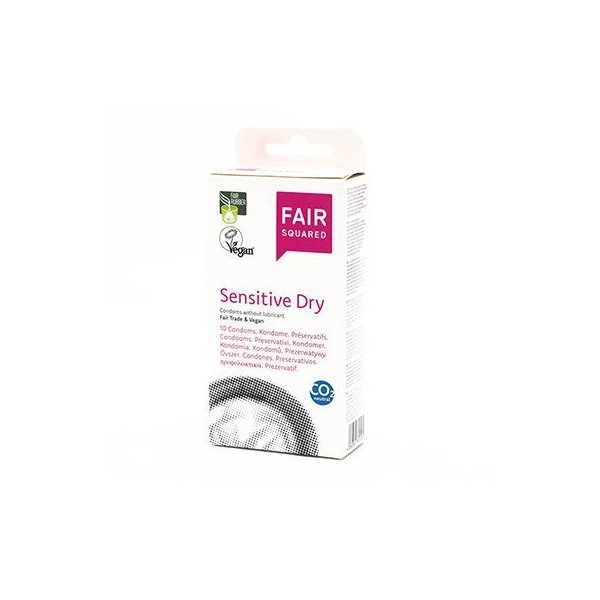 Fair Squared Kondom Sensitive Dry (10 ks) - II.jakost - veganské a fair trade Fair Squared