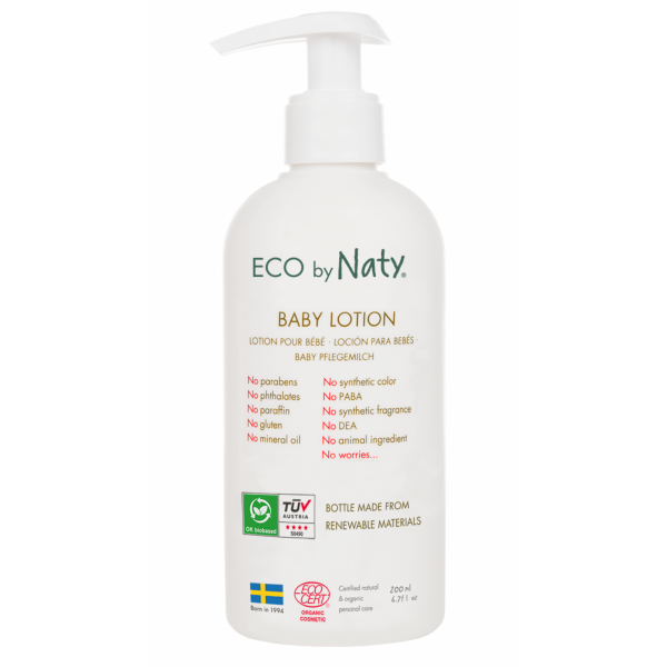 Naty Dětské tělové mléko BIO (200 ml) - II.jakost - s bio aloe vera a olivovým olejem Naty