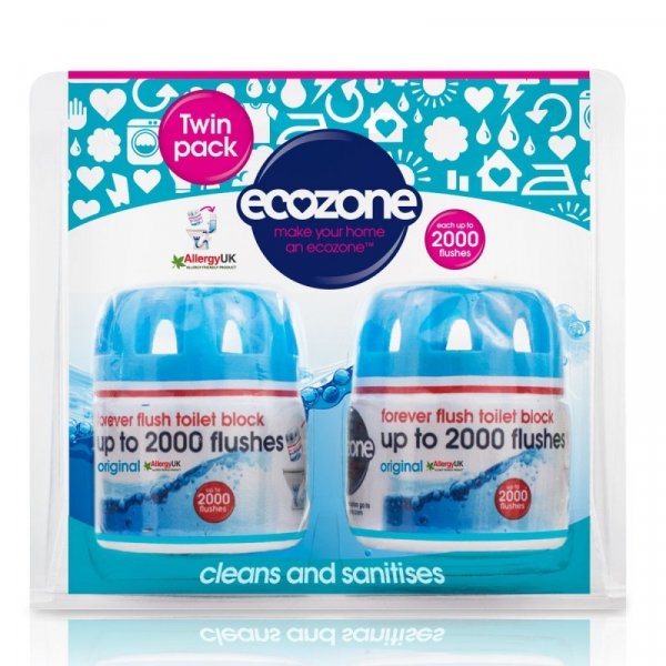 Ecozone Osvěžovač a čistič WC Duo Pack - II.jakost - vydrží až 2.000 spláchnutí Ecozone