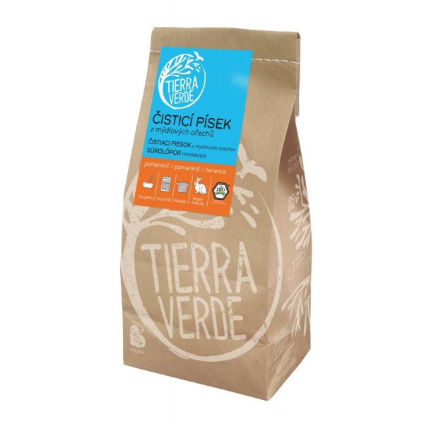 Tierra Verde Čisticí písek (sáček 1 kg) - II.jakost - s pomerančem Tierra Verde