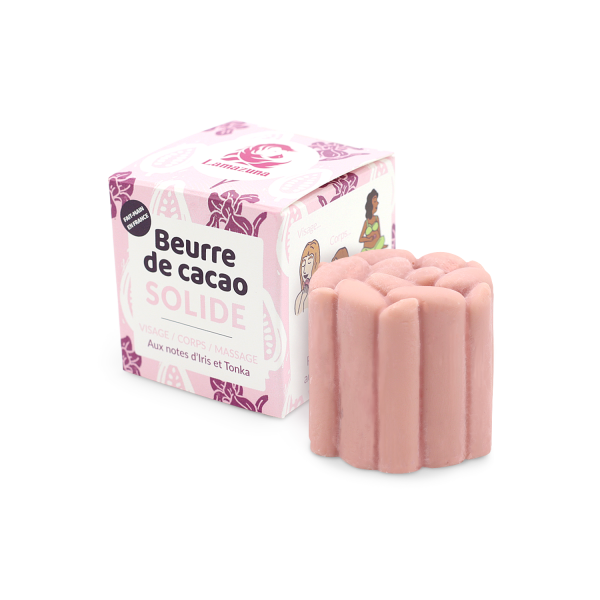 Lamazuna Tuhé kakaové máslo růžové BIO (50 g) - II.jakost - 3 v 1: na obličej