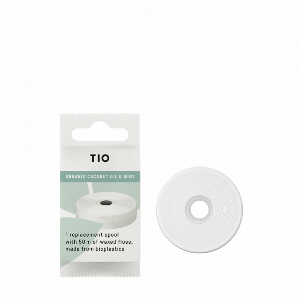 TIO TIOFLOSS Zubní nit – náhradní náplň - s mátou a bio kokosovým olejem TIO