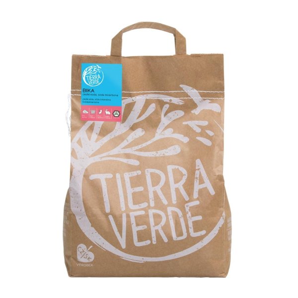 Tierra Verde BIKA – Jedlá soda (Bikarbona) (pytel 5 kg) - II.jakost Tierra Verde