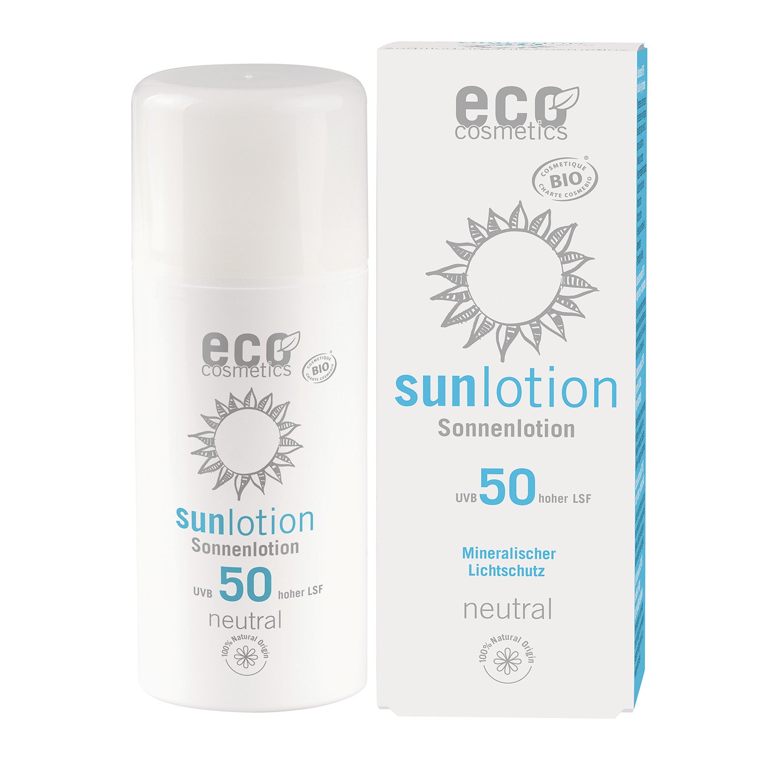Eco Cosmetics Opalovací krém Neutral bez parfemace SPF 50 BIO (100ml) Eco Cosmetics