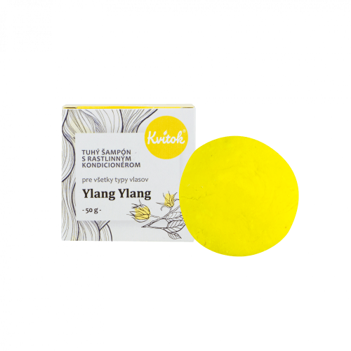 Kvitok Tuhý šampon s kondicionérem pro světlé vlasy Ylang Ylang 50 g - krásně pění Kvitok