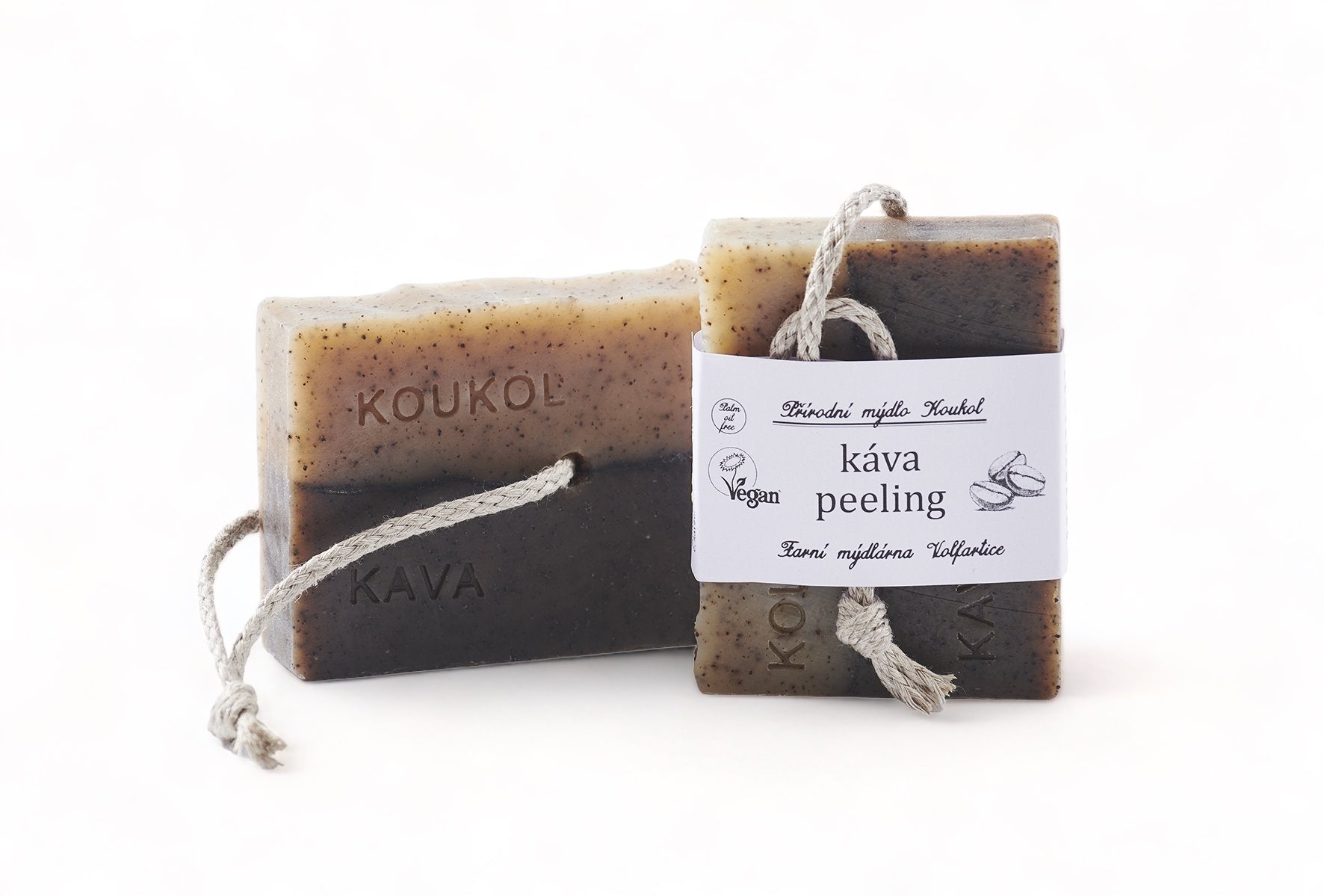 Mýdlárna Koukol Tuhé mýdlo peelingové - Káva (85 g) - pomáhá při celulitidě Mýdlárna Koukol