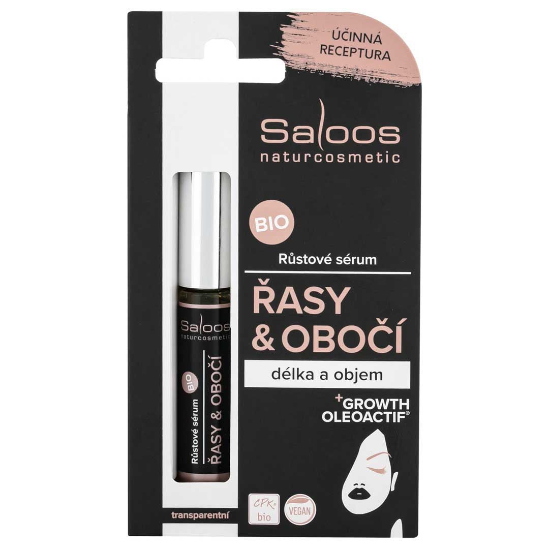 Saloos Regenerační sérum na řasy a obočí BIO (7 ml) - pro oslnivý pohled a zdravý růst řas Saloos