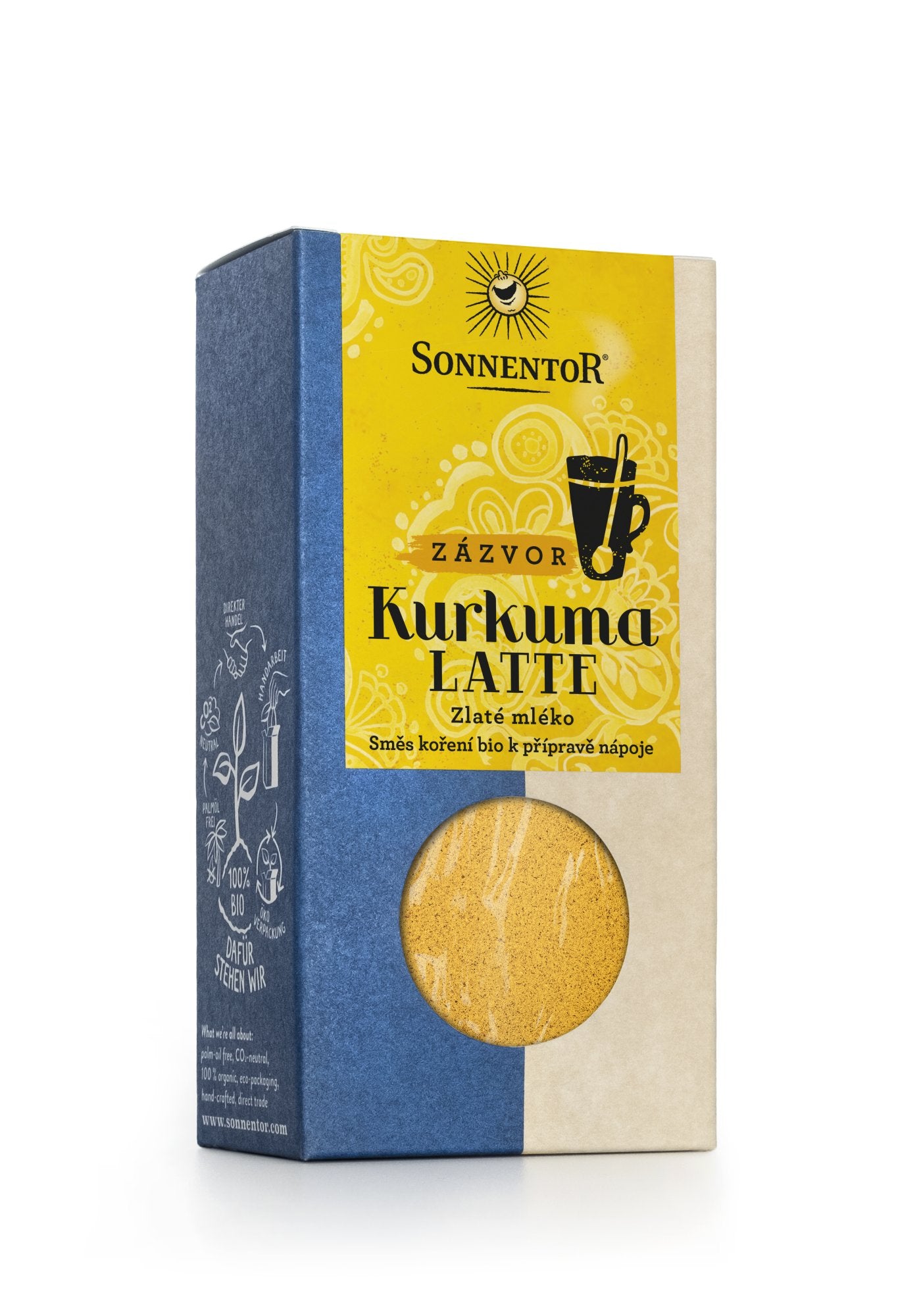 Sonnentor Kurkuma Latte zázvor BIO - krabička (60 g) - směs k přípravě nápoje Sonnentor