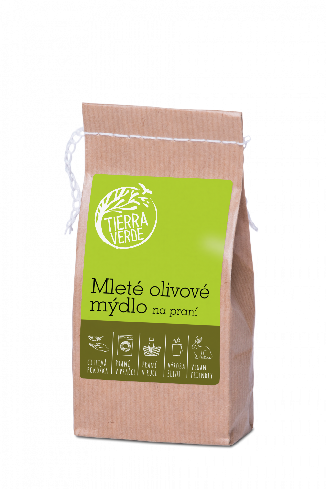 Tierra Verde Mleté olivové mýdlo na praní (200 g) - i pro nejjemnější prádlo Tierra Verde
