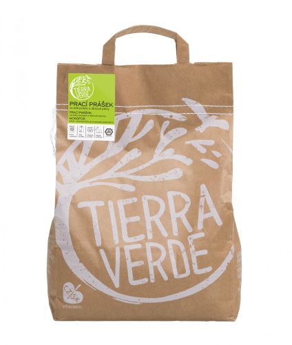 Tierra Verde Prací prášek na bílé prádlo a látkové pleny - INOVACE pap. pytel 5 kg Tierra Verde