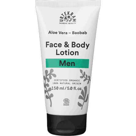 Urtekram Krém na tělo i obličej pro muže s aloe a baobabem BIO (150 ml) Urtekram