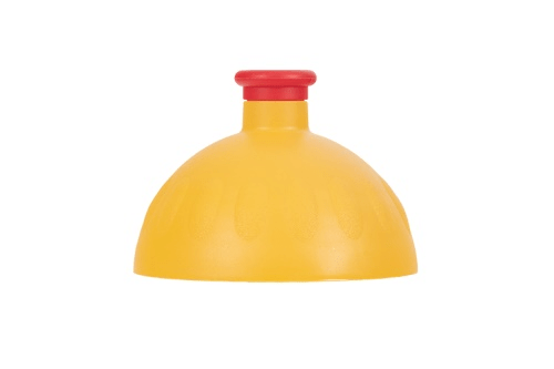 Zdravá lahev Komplet náhradní víčko - tmavě žlutá/červená - kompatibilní s jakoukoli zdravou lahví Zdravá lahev