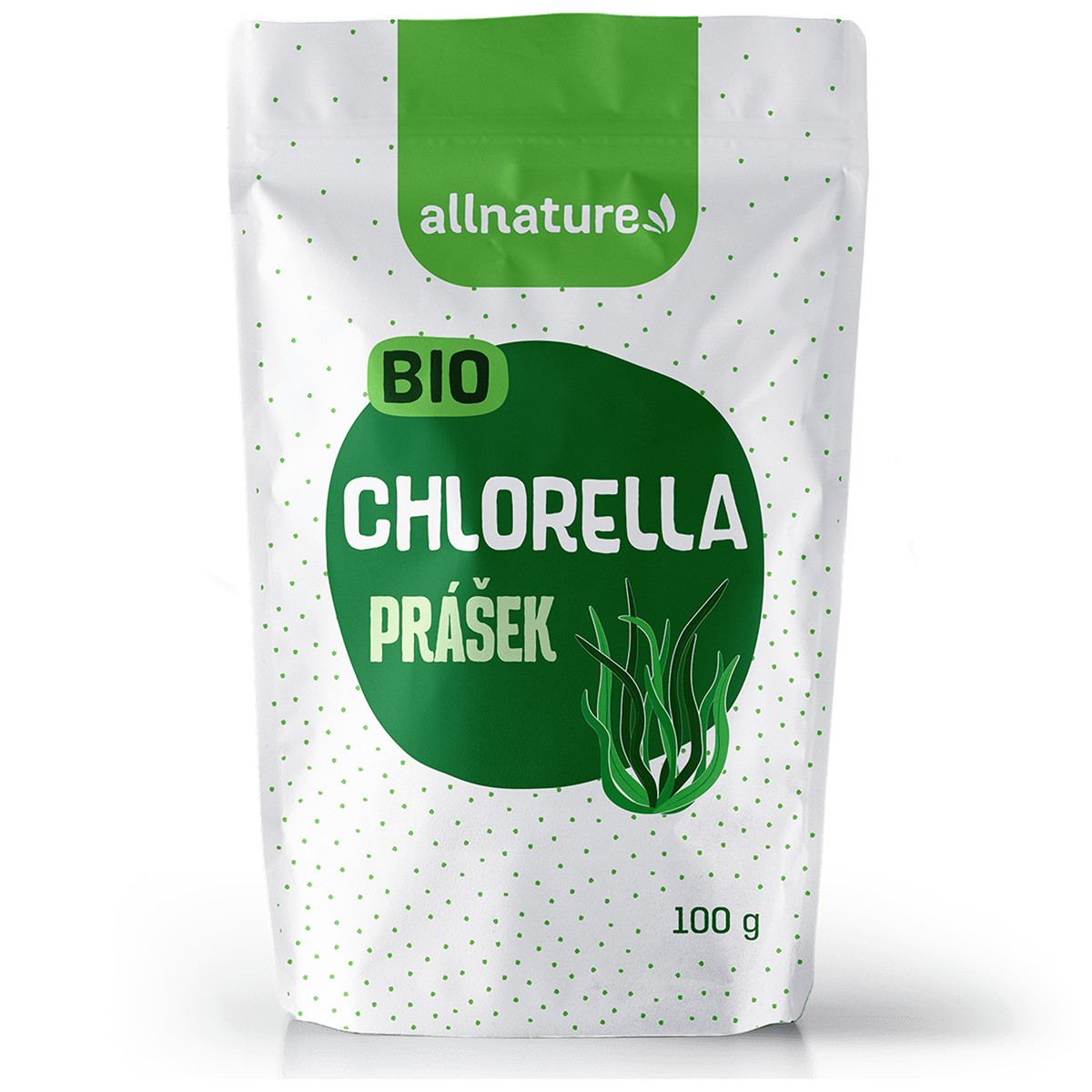 Allnature Chlorella prášek BIO (100 g) - podporuje trávení a správnou činnost jater Allnature