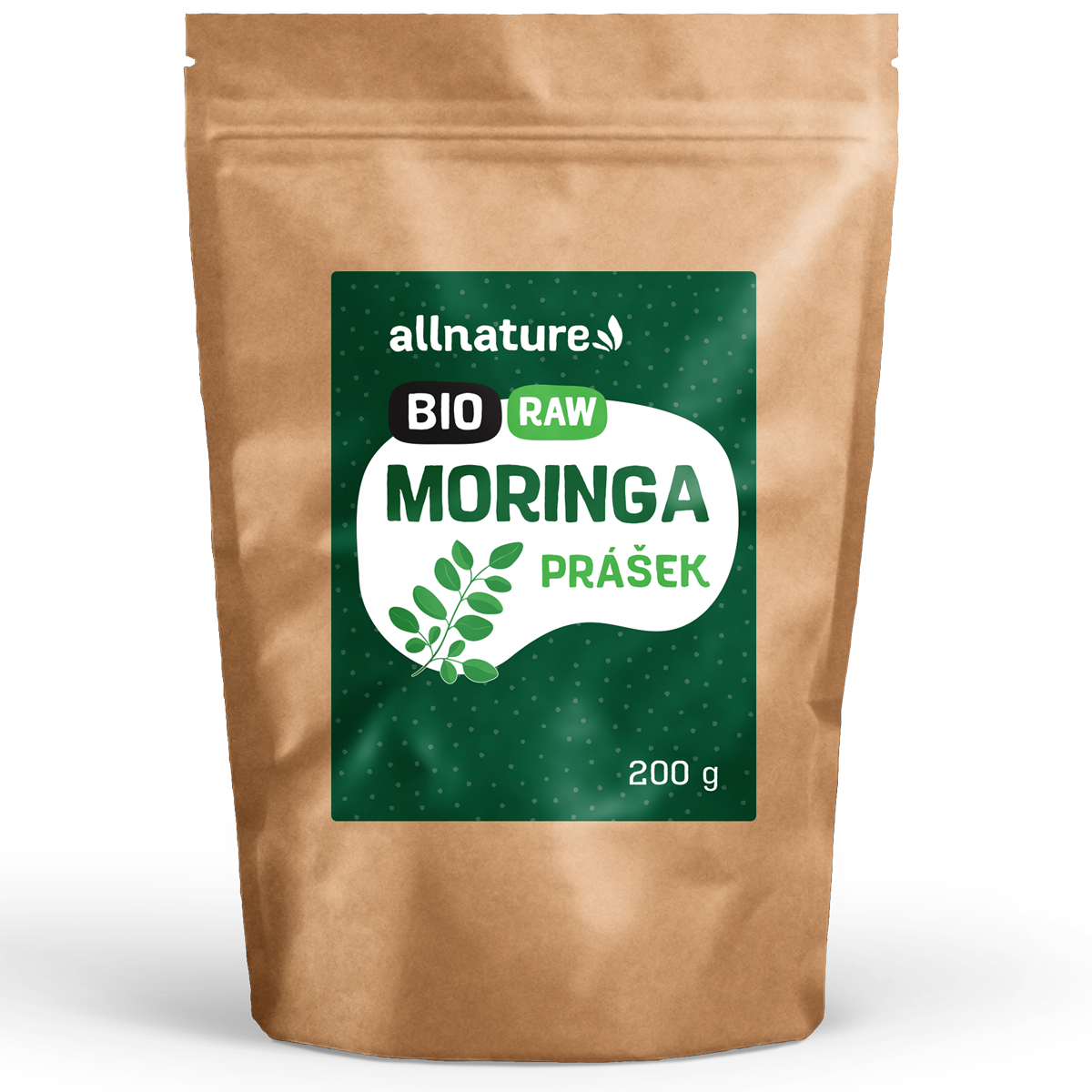 Allnature Moringa prášek RAW (200 g) - ideální pro vegetariány