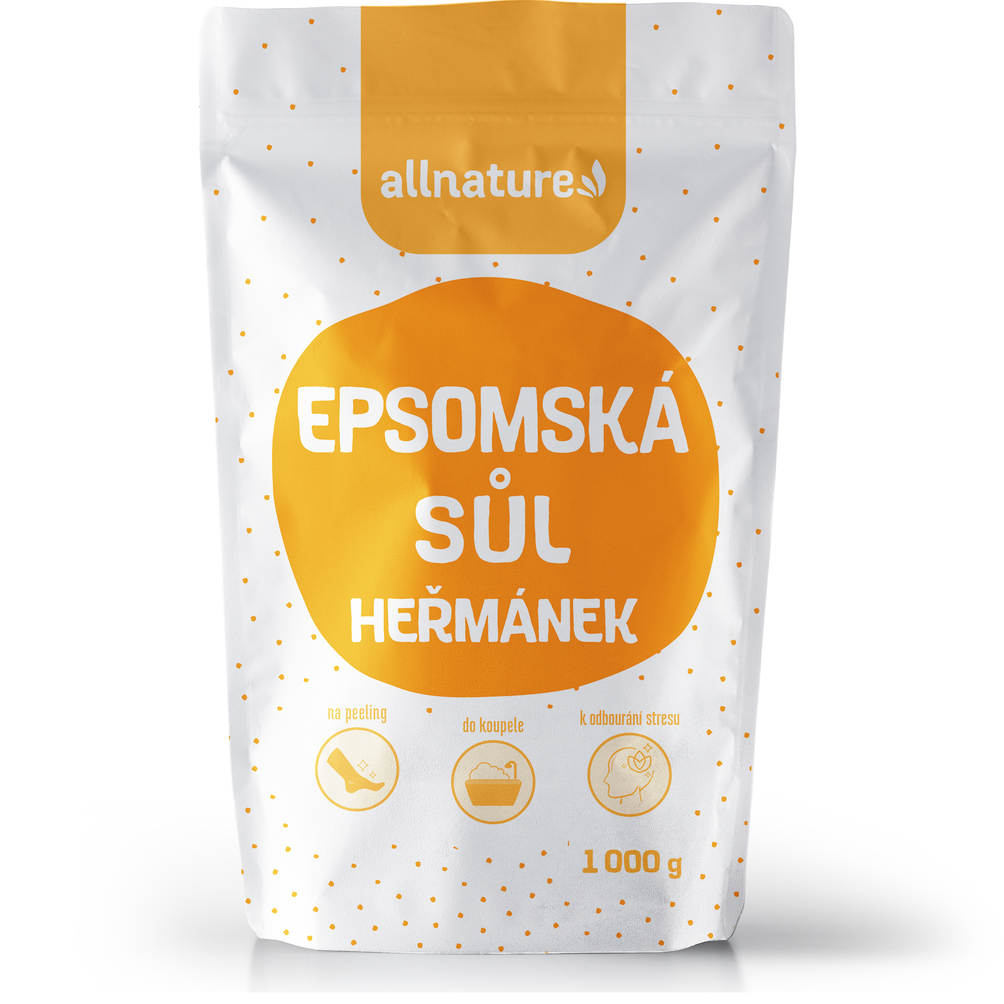 Allnature Epsomská sůl Heřmánek (1 kg) - uvolňuje svaly a odbourává stres Allnature