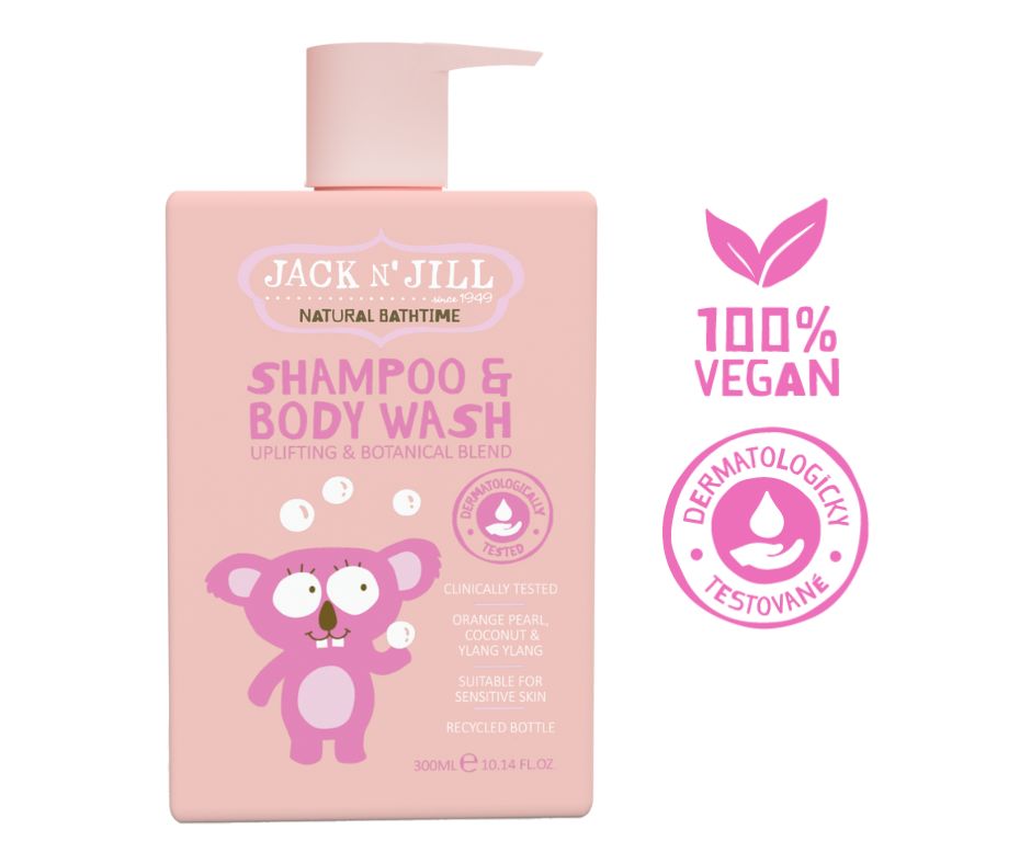 Jack n' Jill Dětský šampon a sprchový gel (300 ml) - s ylang-ylangem a pomerančem Jack n' Jill
