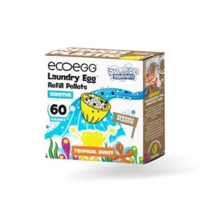 Ecoegg Náplň do pracího vajíčka SpongeBob s vůní Tropical Burst Sensitive - na 60 pracích cyklů - vhodné pro alergiky i ekzematiky Ecoegg