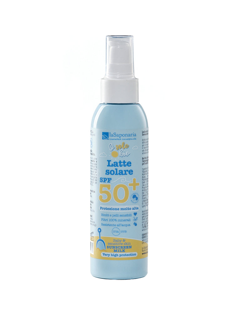 laSaponaria Opalovací mléko pro děti a citlivou pokožku SPF 50+ BIO (125 ml) laSaponaria
