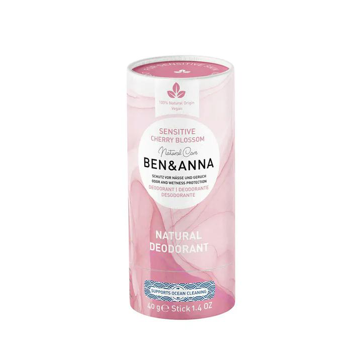 Ben & Anna Tuhý deodorant Sensitive (40 g) - Třešňový květ - II. jakost - bez obsahu jedlé sody Ben & Anna